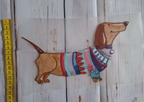 Sausage dog dachshund iron on - dachshund,
