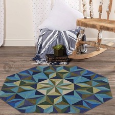 Wool Rug 5ft Octagon Hand