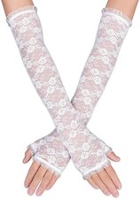 White Lace  Fingerless Long