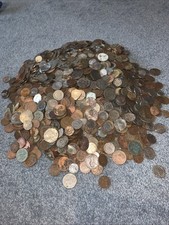 Damaged Uk Currency Coins Mixed Lot approx 10-15 kg  old 