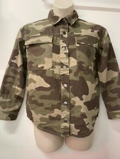 F&F Ladies Khaki Camo Jacket 100% Cotton Sizes 6-10 REDUCED TO CLEAR