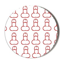 ADULT HUMOUR RED PENIS PATTERN