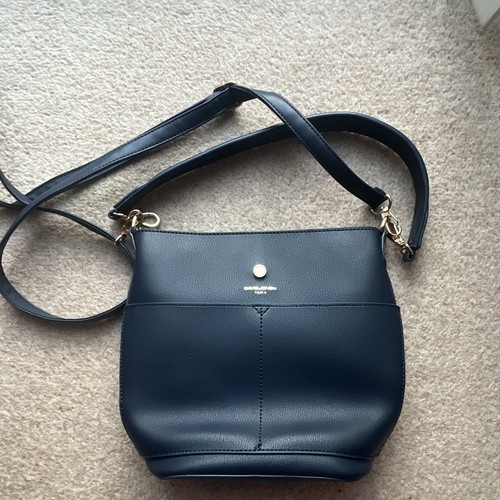 Lancel navy leather bucket - lancel,