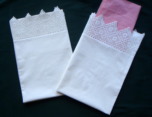 White pillowcases vintage - white,