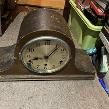 VTG Westminster Wood Mantle Clock Chiming Wind Up No key pendulum repair 