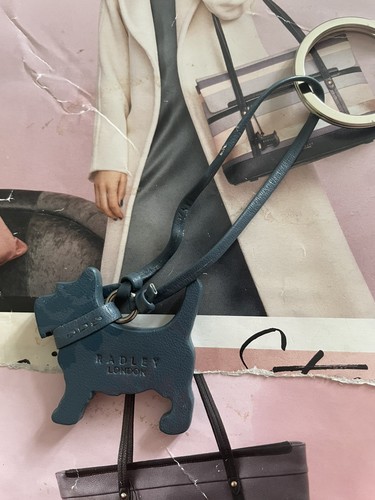 Radley petrol blue leather dog - leather,