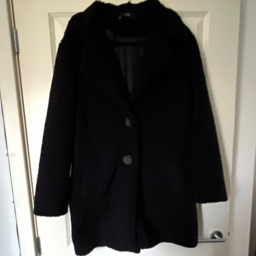 Black faux shearling teddy - f&f,