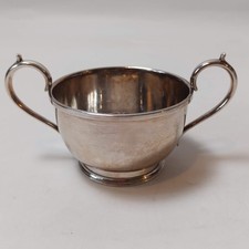 Antique EPBM Silver Plated Sugar Bowl / Double Handled Cup - James Dixon & Sons