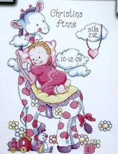 Tobin Baby Design Works Cross Stitch Kit - Giraffe Baby Girl Sampler