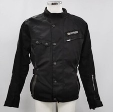 Mens Bulletproof Protective Motorbike Jacket Black Padded Road Gear Size Large