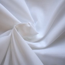 100% Cotton Lawn - 150cm/59" Wide - White -  £6.99mt