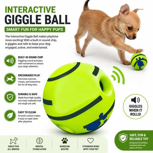 Interactive dog giggle ball - dog,