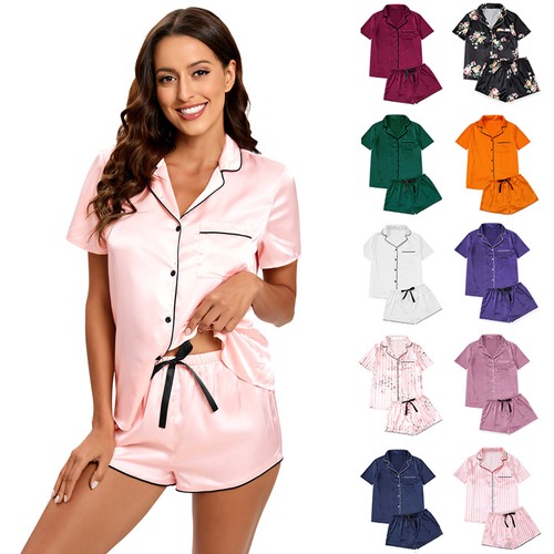 Summer satin pyjamas nightwear - satin,