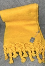 Oliver Bonas Large Tassel Scarf Mango Colour Extra Wide Chunky Winter Scarf BNWT