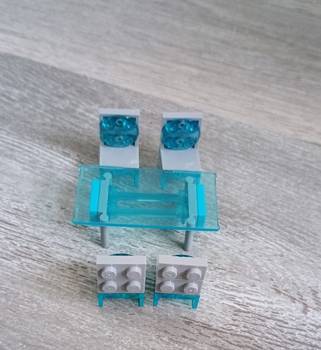 Glass table with - glass, made