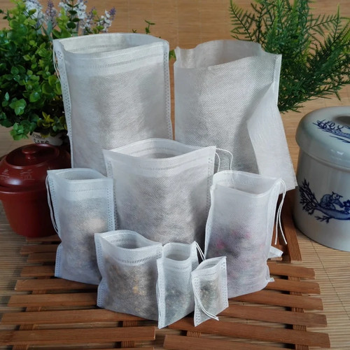 Disposable empty tea bags - empty, with