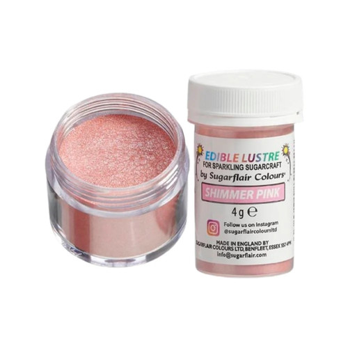 Shimmer pink edible lustre - pink,