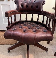 Brown captains chair - , leather