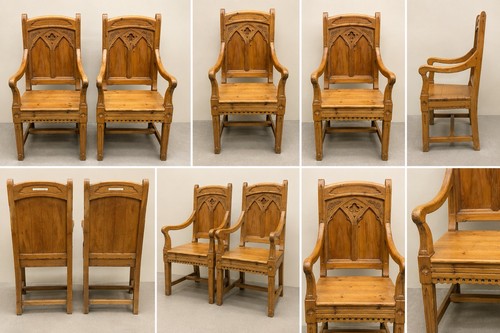 Pair gothic style - of, solid