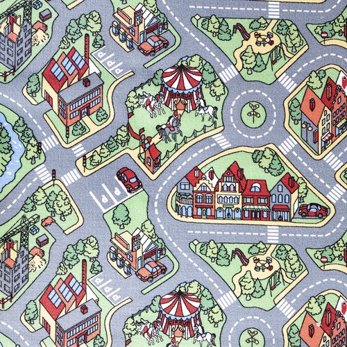 Road map carpet children - road,