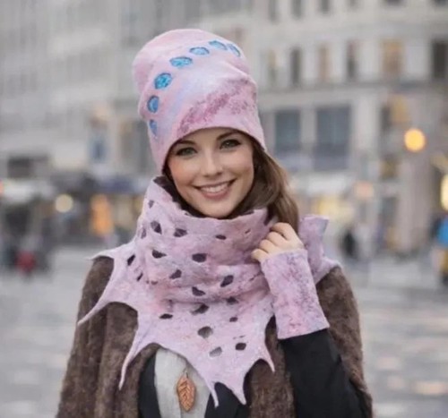 Handmade nuno felted scarf - handmade,