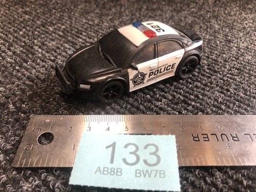 Black white police sedan - black, &