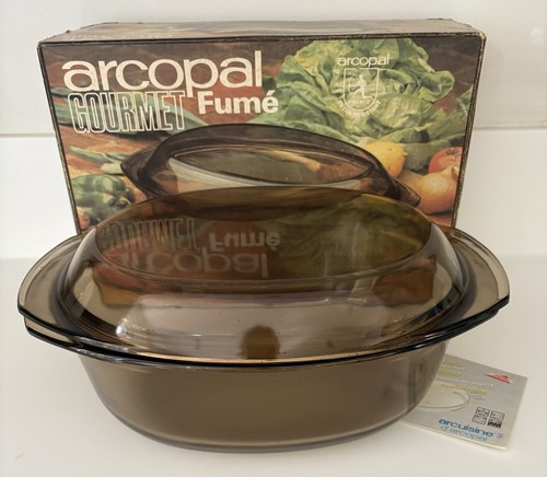 Vintage arcopal smoked glass - arcopal,
