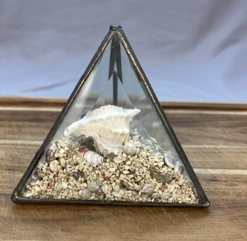 Vintage glass pyramid - vintage,