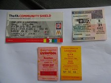4 Liverpool Ticket Stubs -
