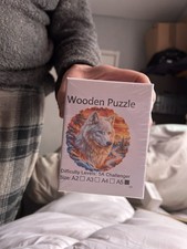 Wolf wood puzzle - wood,