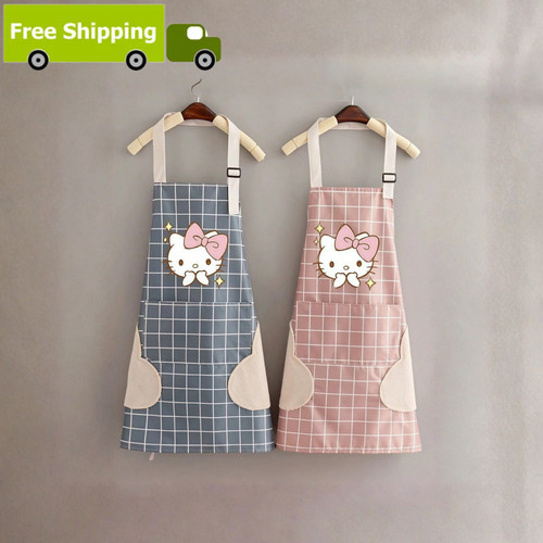 Adjustable bib apron - , with