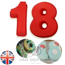 VDL Silicone Number Mould 18 Cake Baking Tin Mould Birthday EXTRA LARGE