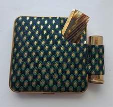 Brocade vintage powder compact