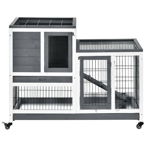Wooden indoor rabbit hutch - wooden,