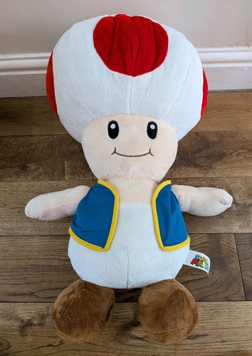 Suer mario toad plush - toad, large