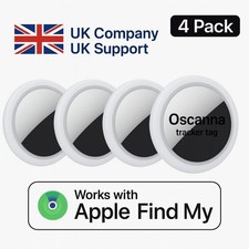 4 Pack Oscanna Air Tracker Tags for Apple Works with Apple airtag 'Find My App'