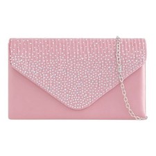 Women's Satin diamante Clutch