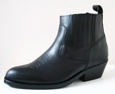 Mens Genuine Black Leather