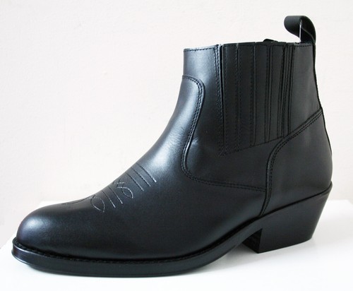 Mens genuine black leather - black,
