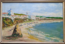 Original palette knife oil painting signed by Virgilio Costa 1981 Albufeira