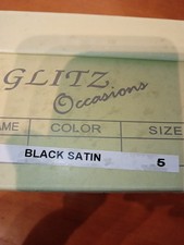 Ladies Size 6 Black Satin
