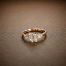 2ct emerald cut - 2ct, moissanite