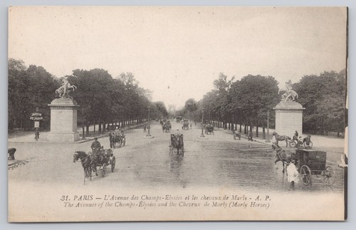 Postcard paris france - postcard,