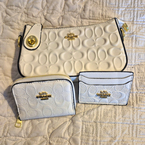 Coach white embossed logo - coach,