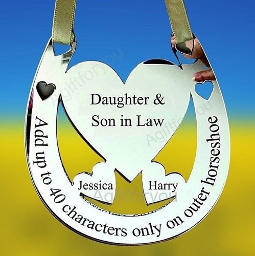 Personalised wedding horseshoe - personalised,