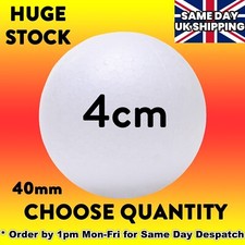 40mm 4cm Solid Polystyrene Balls Styrofoam Craft Balls - Choose Quantity