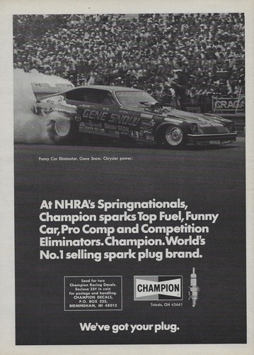 1974 champion spark plug - spark,