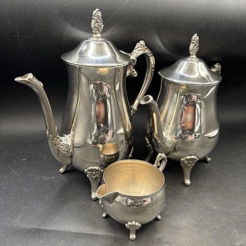 Coffee tea set silver plate - set,