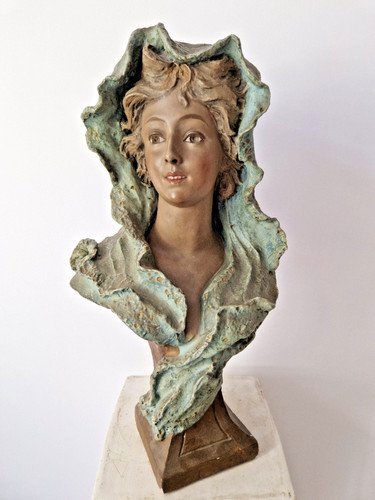 Antique french bust patina - bust,