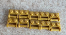 LEGO Pearl Gold Plate 1 x 2 with Side Bar Handle (48336) PACK OF 10 (168)